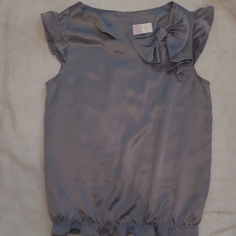 Janie and Jack Blue Ruffle Sleeve Blouse